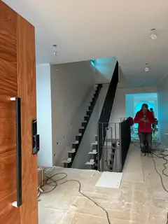 Indoor staircase installation.