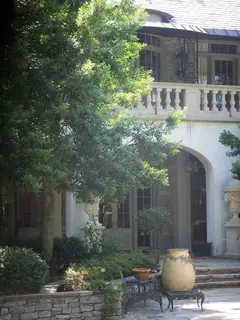 Facade among trees.