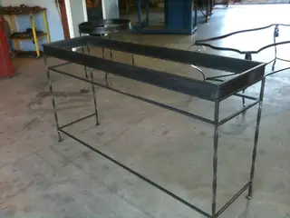 Rectangular frame in the workshop.