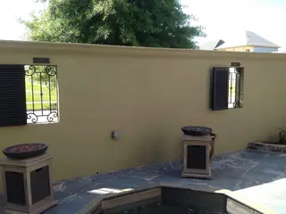 Courtyard with grilled openings.