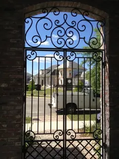 Gate seen from the entrance hall.