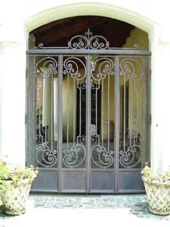 Entrance gate, front view.