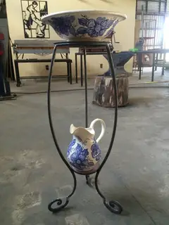 Tall stand with shelves.